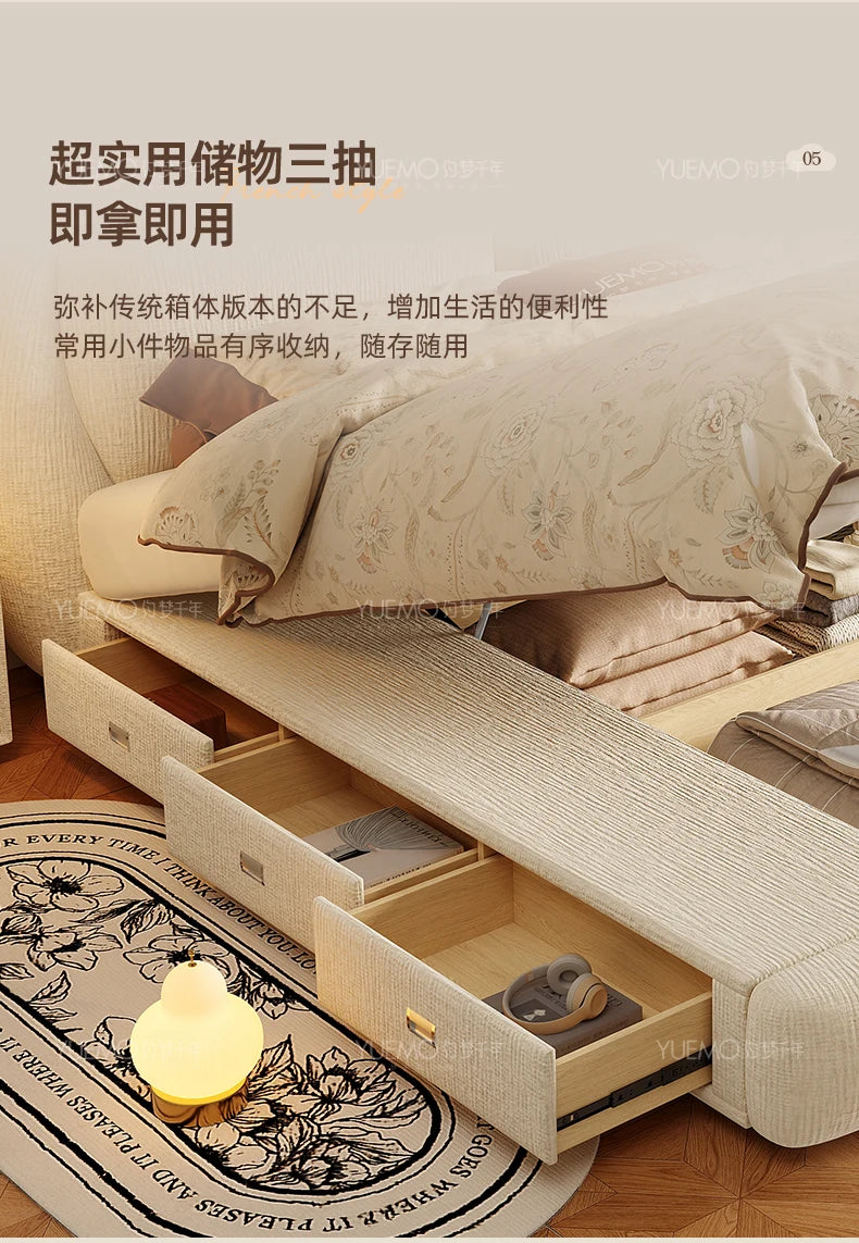 Bedroom Girls Bed Simple Design Wooden Frame Double Queen Massage Bed Sleeping Princess Letto Matrimoniale Unique Furniture