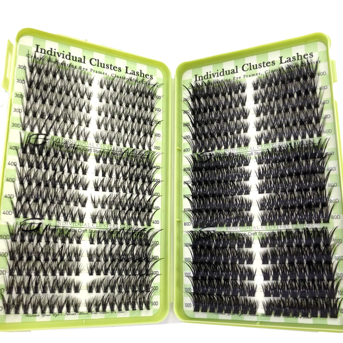 60row DIY Lash Extension Kit Clusters Individual Eyelashes Kit Mix Styles 10-18mm with Bond and Seal Eye Makeup Tool