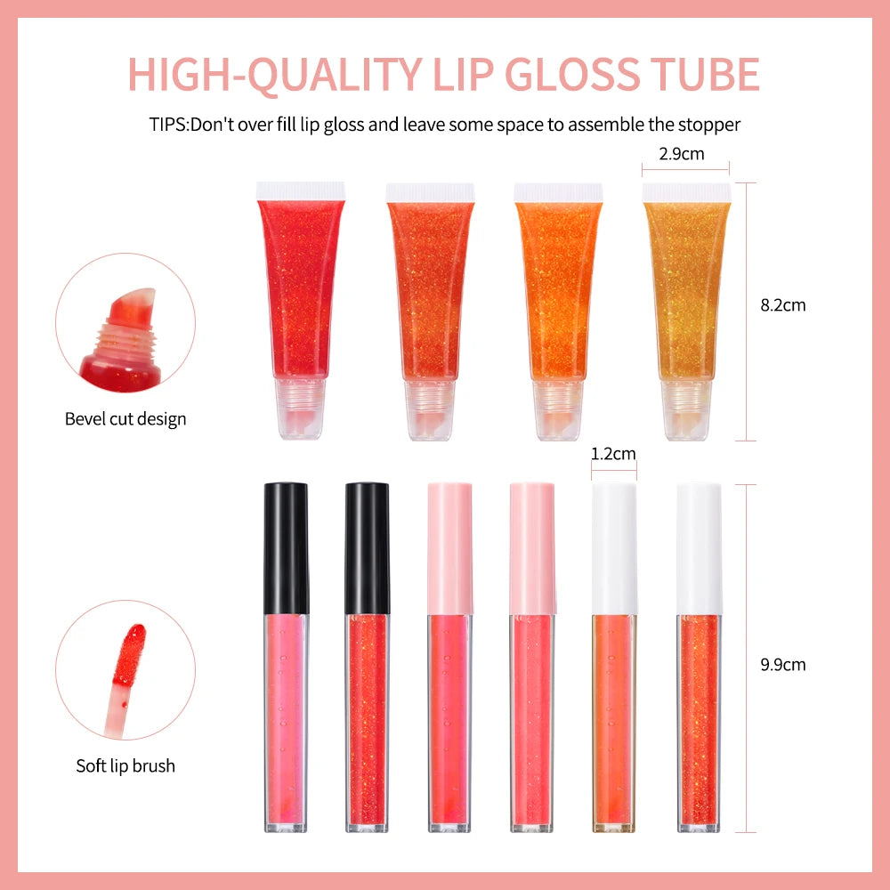 Moisturizing Lip Gloss Diy Kit Clear Lipgloss Base Gel Glitter Lips Makeup Handmade Cosmetic Lip Gloss Making Kit Gift Creative