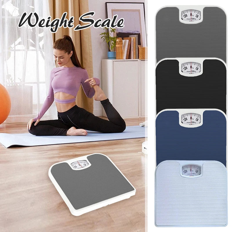 Mechanical Weighing Scale Home Human Weighing Dial Bathroom Waterproof and Non-slip PU Leather Pad Weight Scale Home Portable