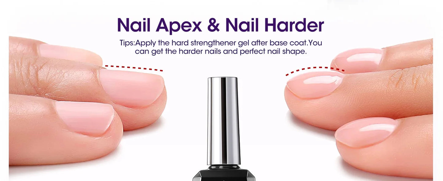 GELLEN Professional Nail Art Gel Set 18ml 4Pcs Base Top Coat Clear Strengthener Soak Off Polish Manicure DIY Kit Long Lasting