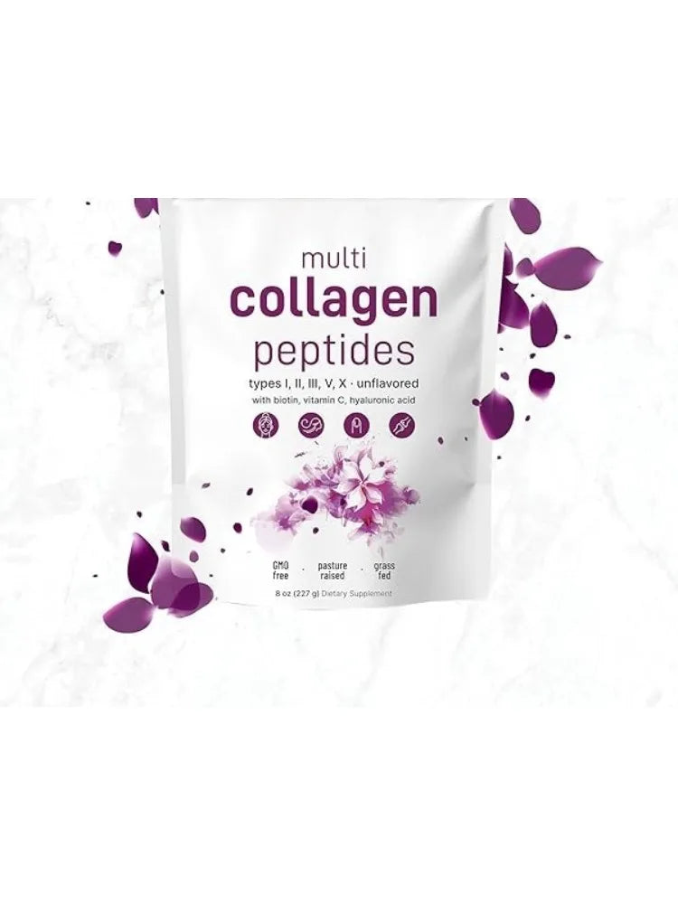 Multi-Collagen Peptides Powder – Hydrolyzed Collagen Blend with Vitamin C & Biotin  Supports Skin, Hair, Nail, and Joint