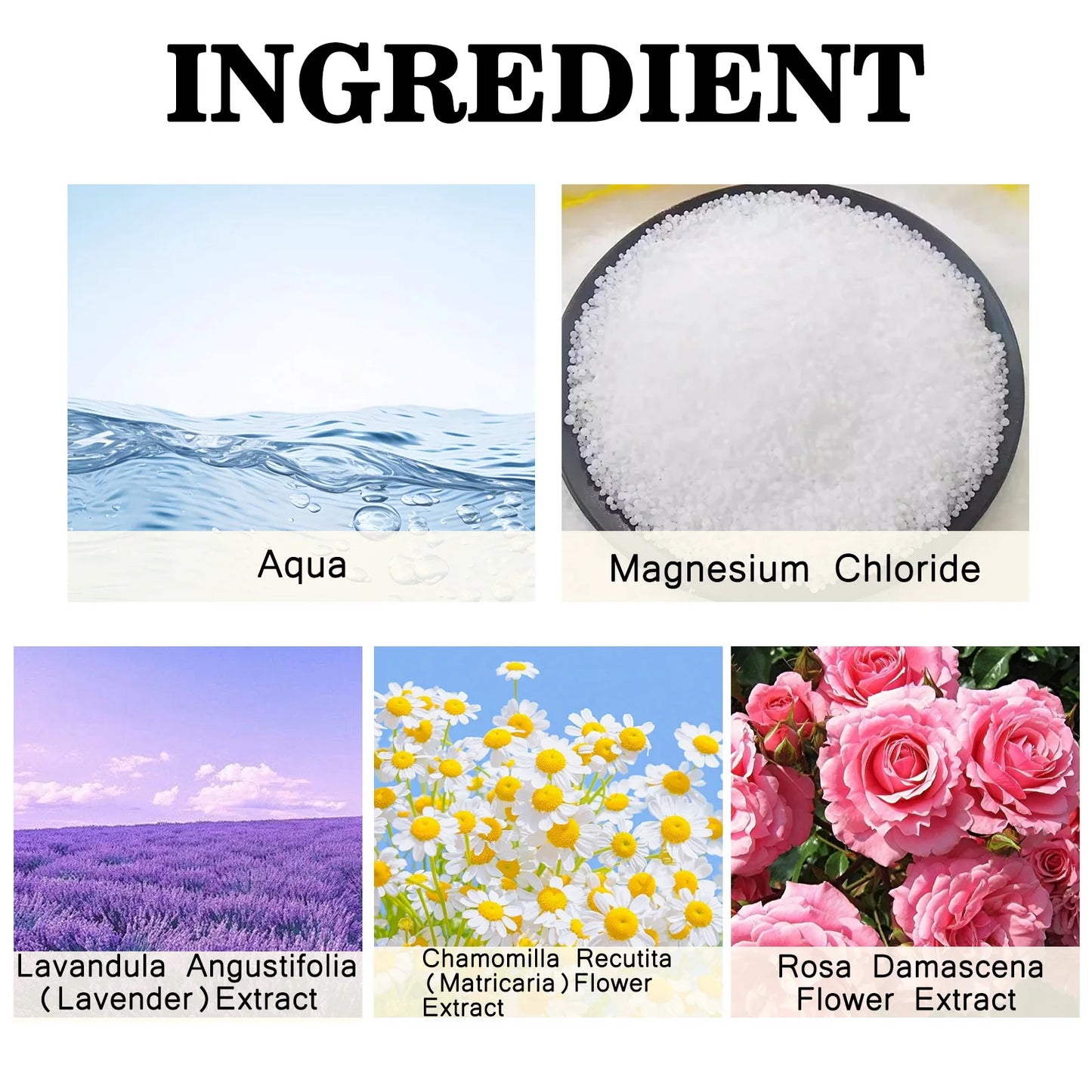 Magnesium Body Spray 60ml with Lavender Relax Muscles Improve Sleep, Natural Magnesium Chloride Flower Extracts, Fast Absorption