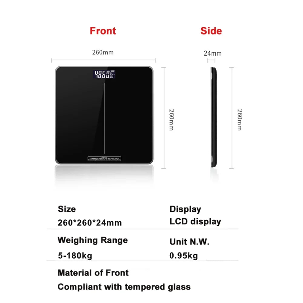 5~180KG Weight Loss Weighing Device LED Display Smart Body Weight Scale Battery Precision Electronic Scale for Home Office Adult
