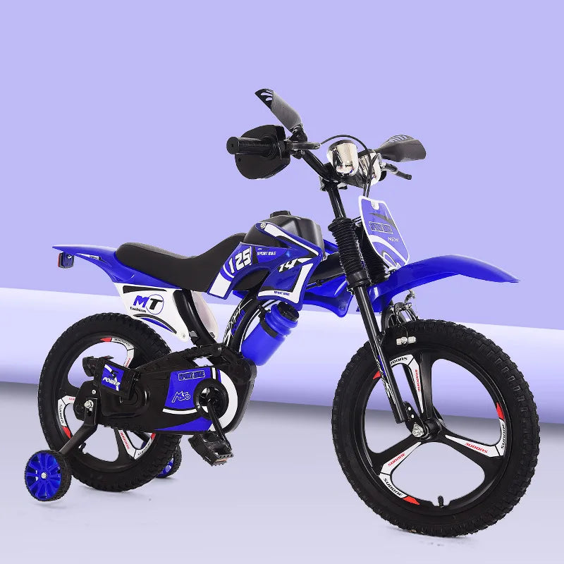 Children's Simulation Motorcycle Bicycle 12 Inch 14 Inch 16 Inch Children's Bicycle Comfortable And Safe Baby Walker Bicycle