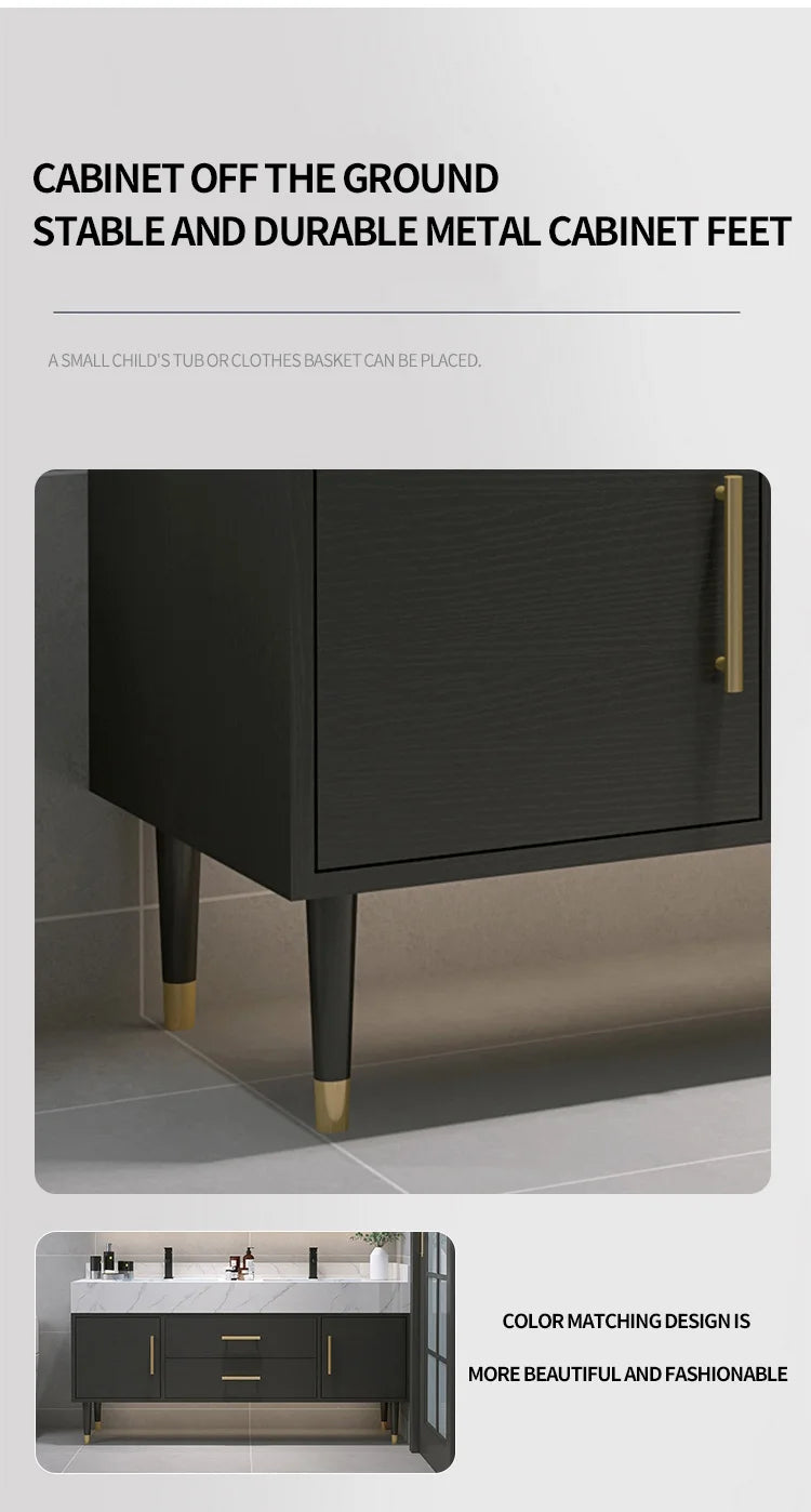 Bathroom Cabinet Washbasin Bathroom Combination Simple Household Toilet Furniture Solidbathroom Modern Vanity With Sink 24