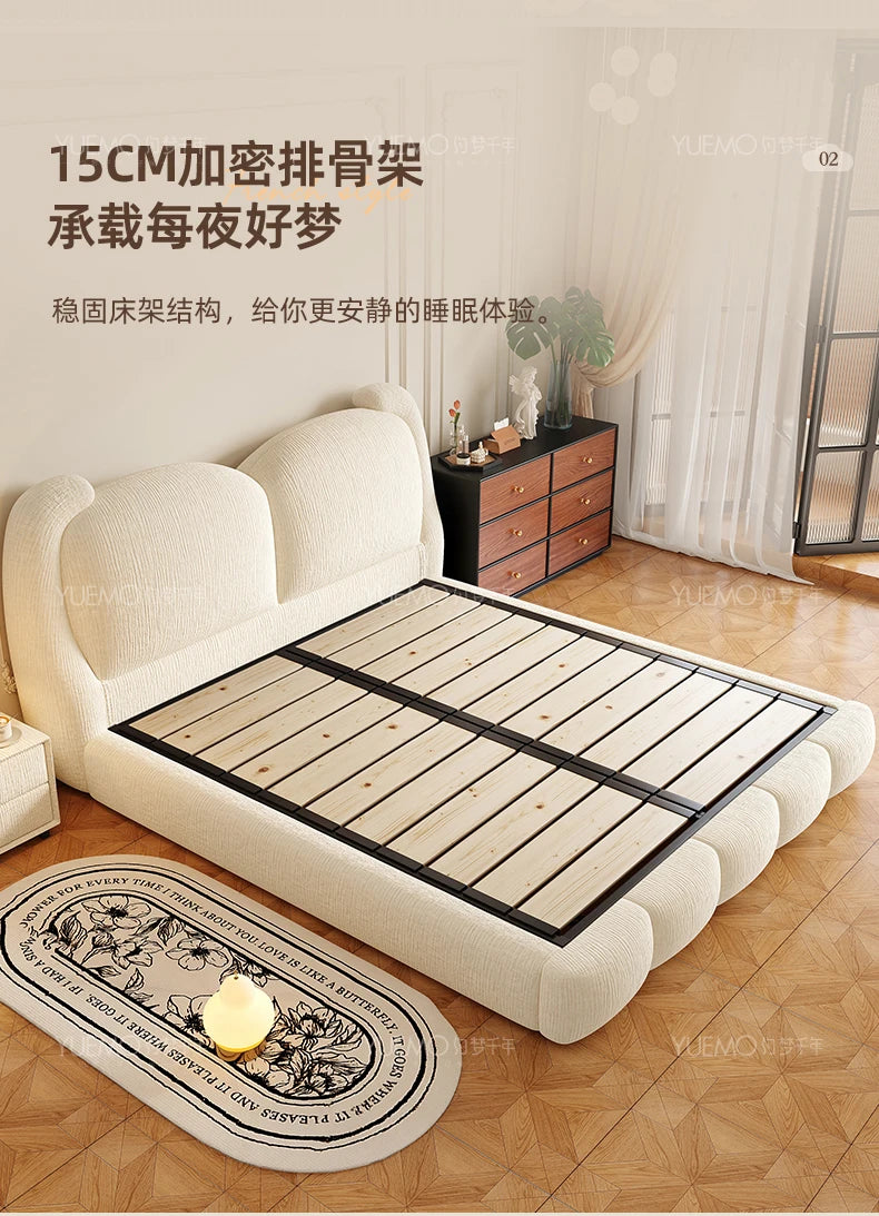 Bedroom Girls Bed Simple Design Wooden Frame Double Queen Massage Bed Sleeping Princess Letto Matrimoniale Unique Furniture