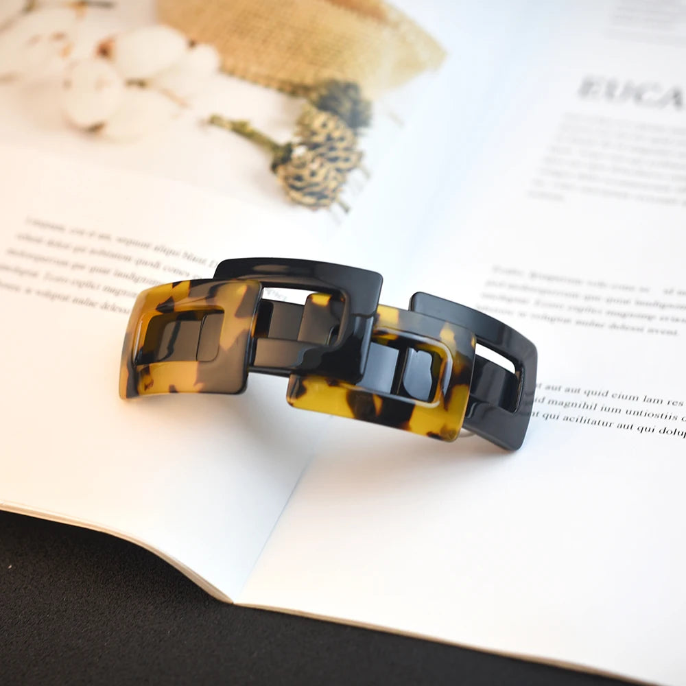 Women Headwear Large Cute Hair Clip Hollow Vintage Hair Barrettes Acetate Fashion Hair Accessories For Women