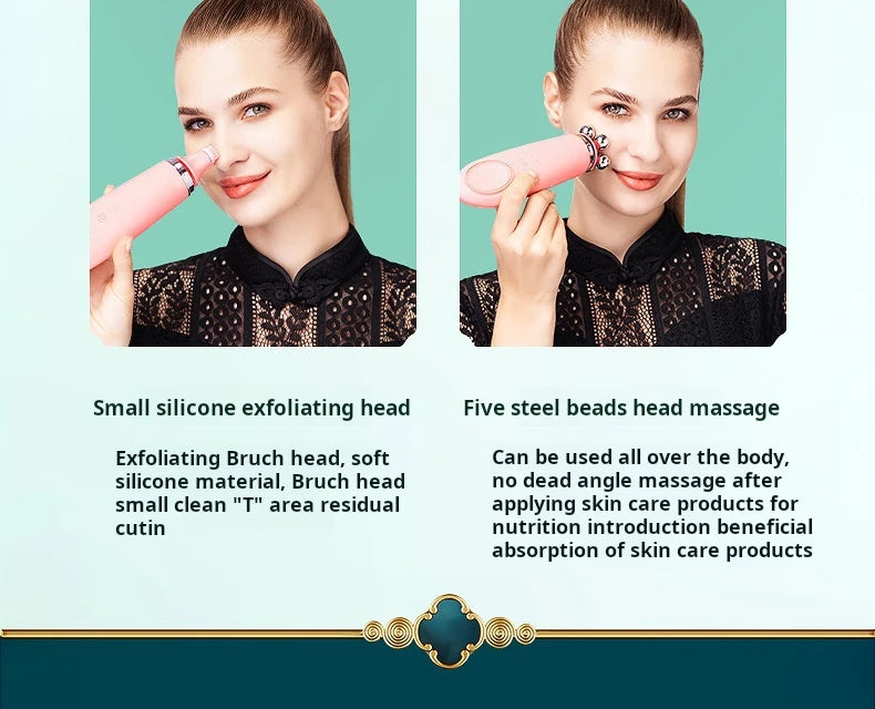 New Warm Feeling Cleanser Pore Blackhead Cleaner Electric Face Washing Instrument Home Facial Eye Hot Massager Beauty Tools