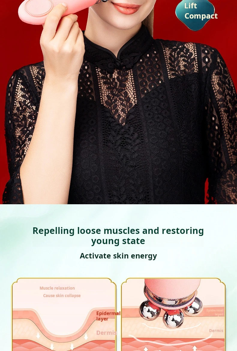 New Warm Feeling Cleanser Pore Blackhead Cleaner Electric Face Washing Instrument Home Facial Eye Hot Massager Beauty Tools