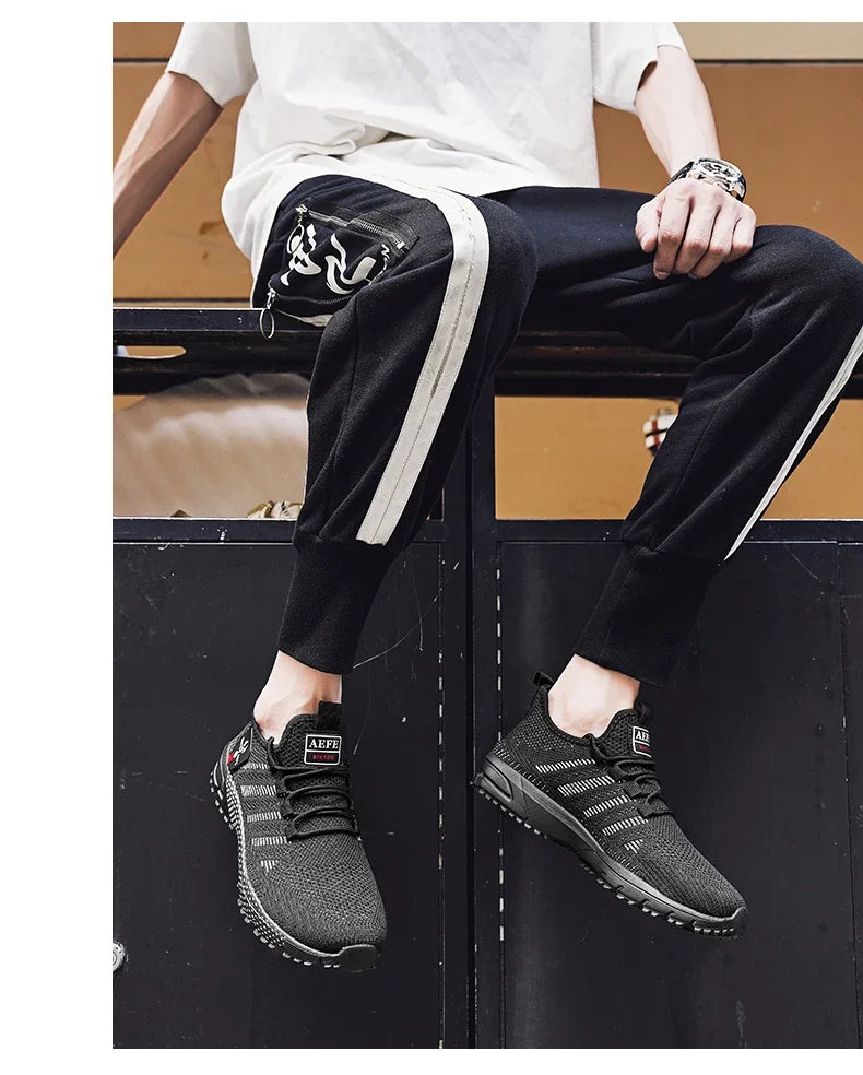 Man's Safety Shoes Badminton Luxury Men's Shoe Sale Knitwear Skateboard Cotton Sneakers Man Summer Rubber Bottom Tennis Airy