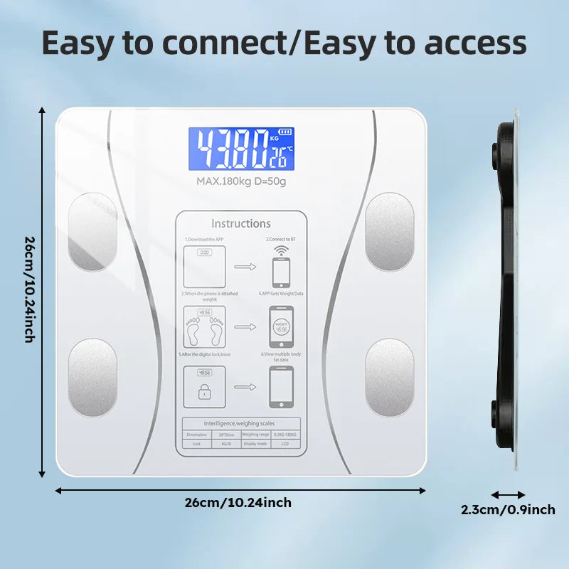 Smart Body Fat Scale for body management and fat loss, smart mode, Bluetooth body fat scale, home weight scale, ultra-precis