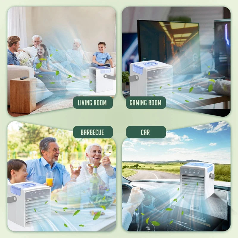 Portable Air Conditioners, USB Personal Mini Air Conditioner , Evaporative Air Cooler With Misting, For Room, Tent,Car