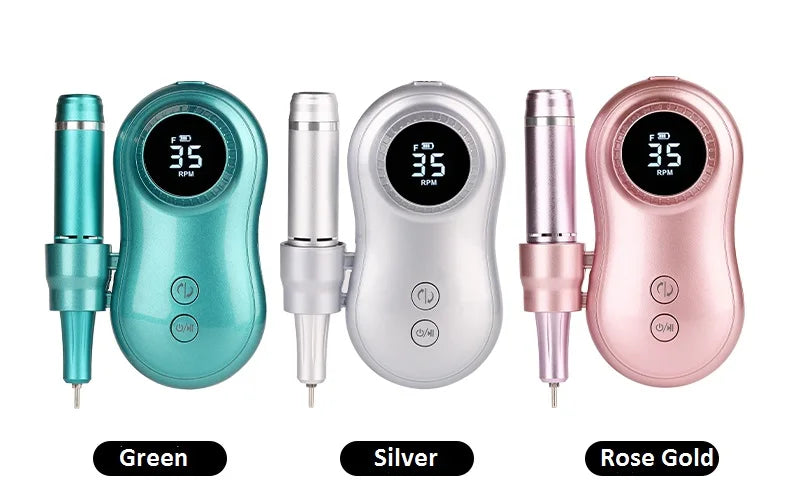 Electric Nail Drill, 35000RPM Portable Nail Drill, Professional Rechargeable Nail E-File, for Acrylic Nails Gel Polishing