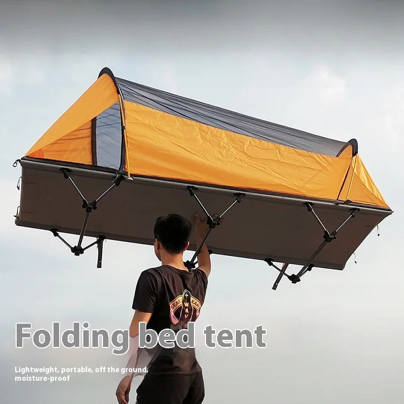 Tent Outdoor Camping Single Person Off-the-Ground Tent Integrated Folding Camp Bed Road Trip Fishing Camping Tent