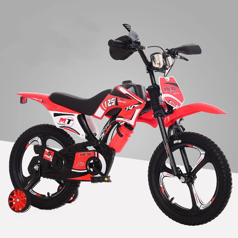 Children's Simulation Motorcycle Bicycle 12 Inch 14 Inch 16 Inch Children's Bicycle Comfortable And Safe Baby Walker Bicycle