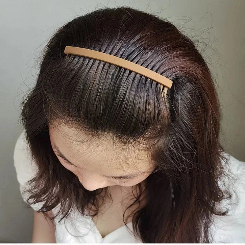 Women Fashion Hair Comb Large Simple Hairpin Bangs Fixed Arrangement Broken Hair Headband Back Head Comb Hair Accessories
