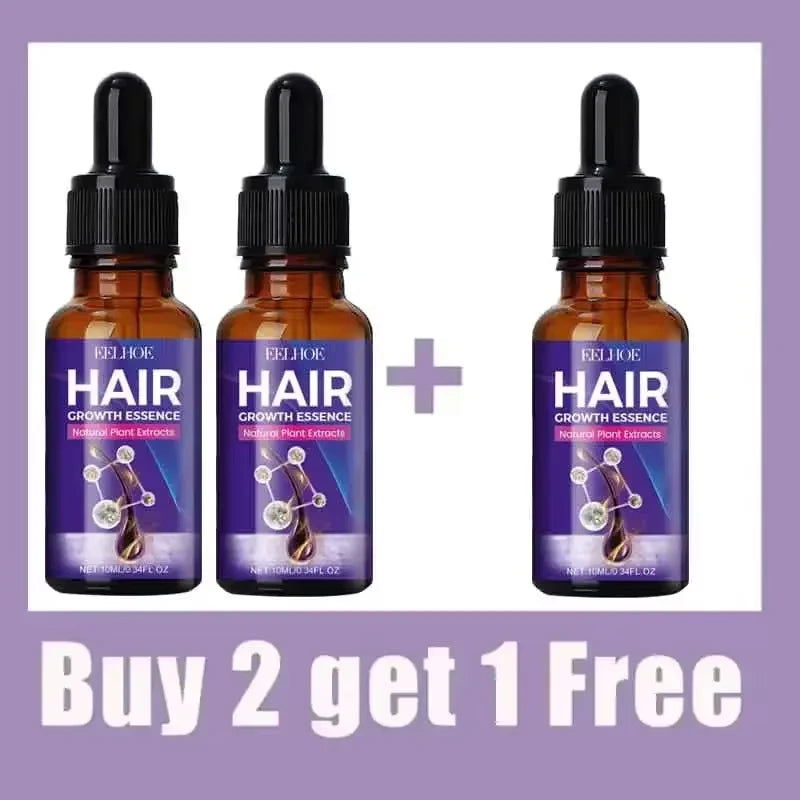 Hair Growth Essential Loss Regrowth Treatment Strengthens Hair Nourishes Scalp Light Weight Non Greasy Improve Scalp Circulation