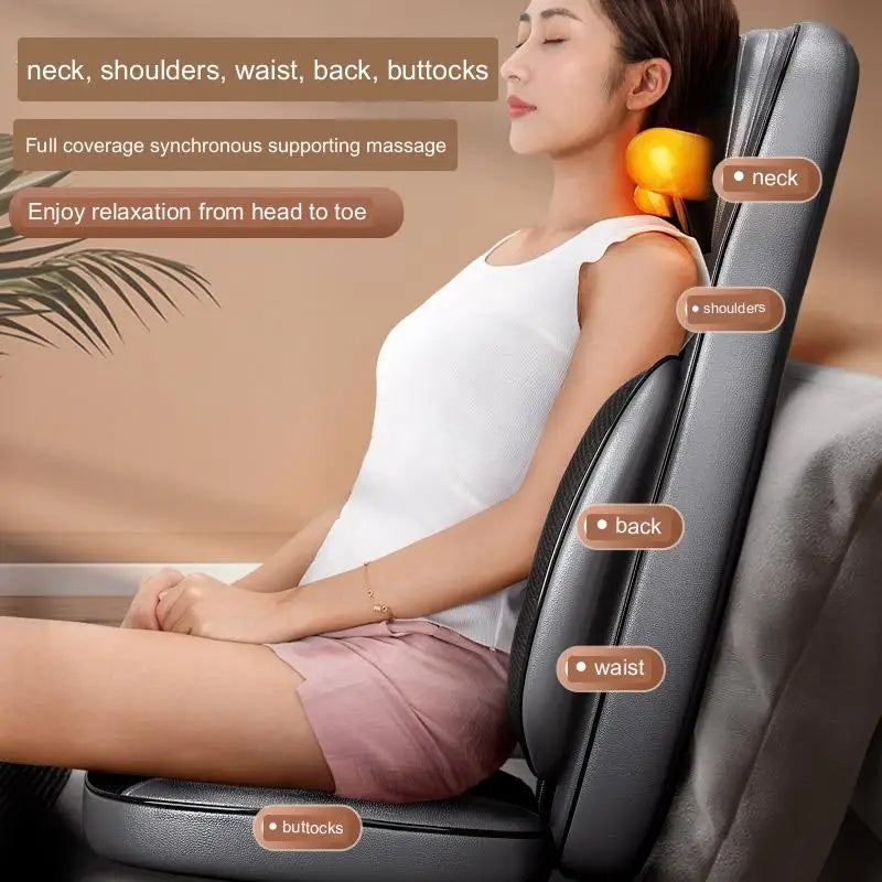 New Heated Massage Pad For Bed Neck Shoulder Full Body Cushion Waist And Back Massager Multifunctional Kneading Massage Cushions