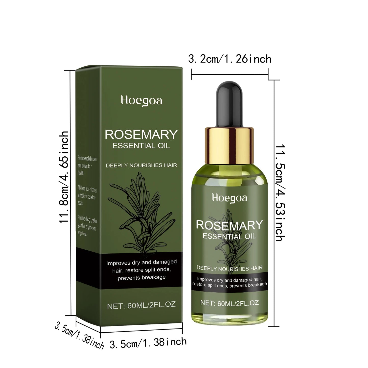 Rosemary Serum For Hair Growth Anti Loss Strengthening Smooth Hair Thicken Scalp Nourishing Repair Hair Regrowth Essential Oil