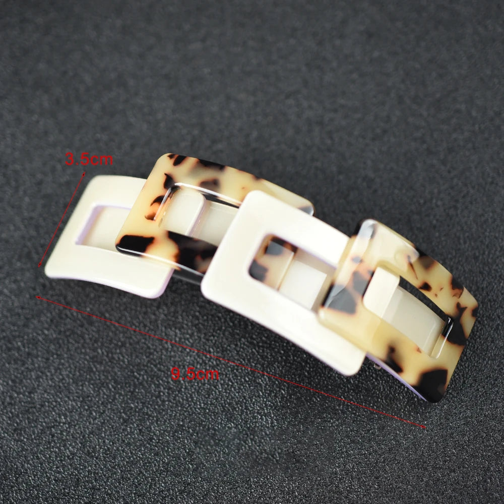 Women Headwear Large Cute Hair Clip Hollow Vintage Hair Barrettes Acetate Fashion Hair Accessories For Women