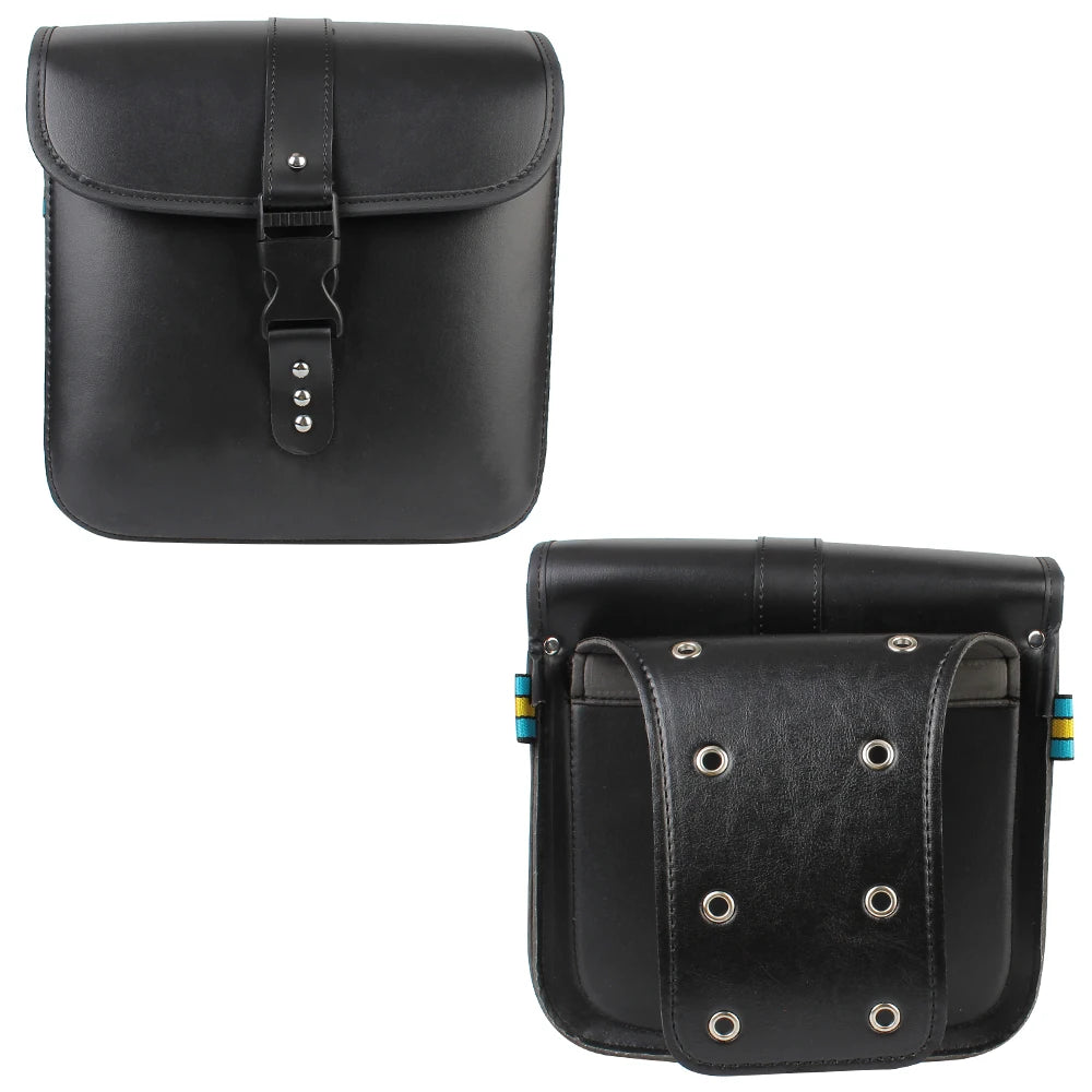Motorcycle Riding Travel Tank Bag Side Luggage Saddle Bag Motorcycle Storage Tool Bag PU Leather Motor Tail Luggage Suitcase