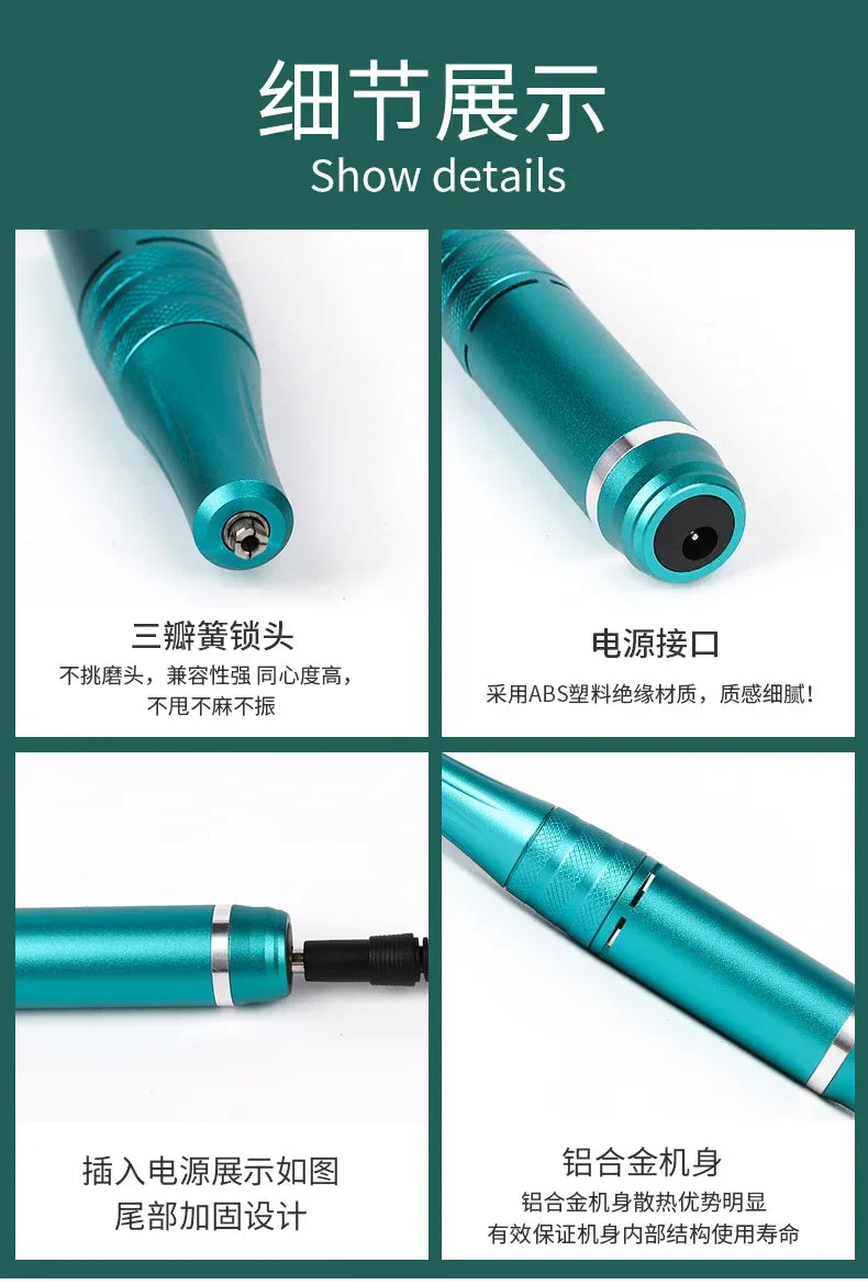 Electric Nail Drill, 35000RPM Portable Nail Drill, Professional Rechargeable Nail E-File, for Acrylic Nails Gel Polishing