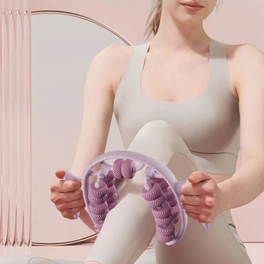 Relax Ring Clamp Leg Massager 360°All-Round Massage 26 Wheel Body Massager Relief Fatigue Roller Massage Calf Muscle Relaxer