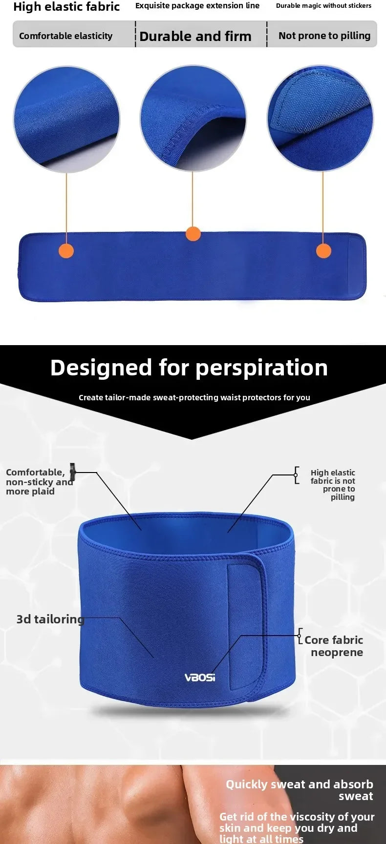 Fitness Waist Belt Sweat Protection for Outdoor Sports - Running Cycling Basketball Training Belt for All Groups