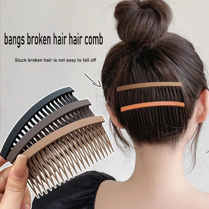 Women Fashion Hair Comb Large Simple Hairpin Bangs Fixed Arrangement Broken Hair Headband Back Head Comb Hair Accessories