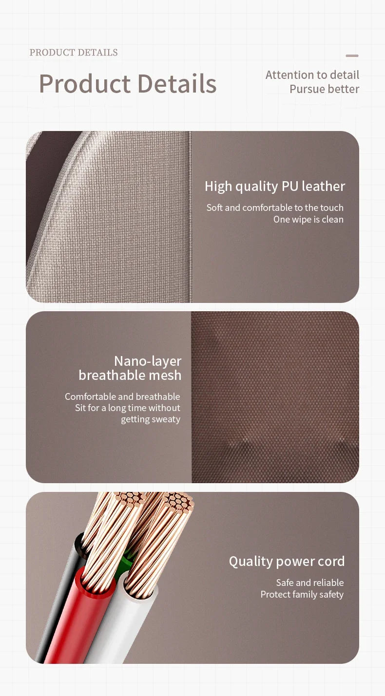 Upgrade Electric Massage Chair Full Body Kneading Neck Back Waist Leg Infrared Heating Vibration Shiatsu Cushion Seat Relaxation