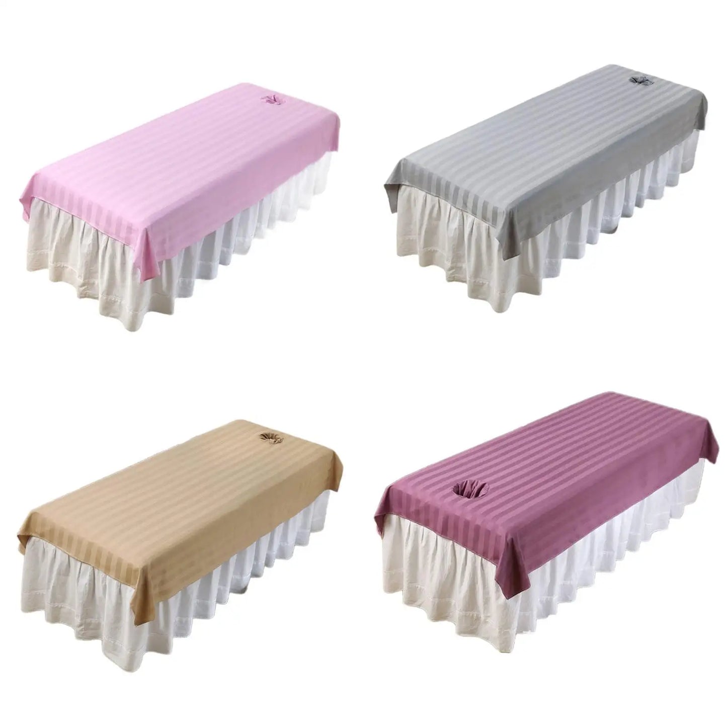 Salon Sheet Comfortable Reusable Beauty Supplies Protector Beauty Bed Cover with Face Hole for Salon Beauty Hotel Indoor SPA