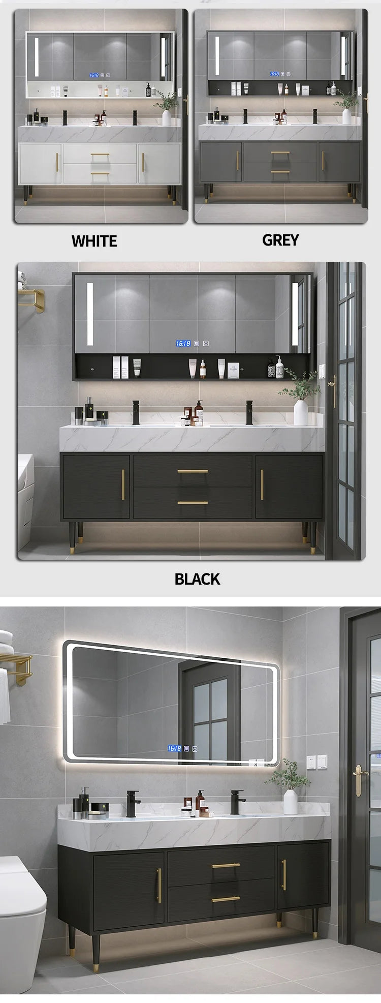 Bathroom Cabinet Washbasin Bathroom Combination Simple Household Toilet Furniture Solidbathroom Modern Vanity With Sink 24